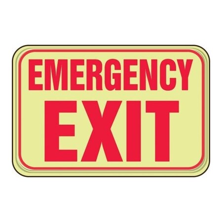 Accuform GLOWINTHEDAR K Safety Sign EMERGENCY PAR723 PAR723
